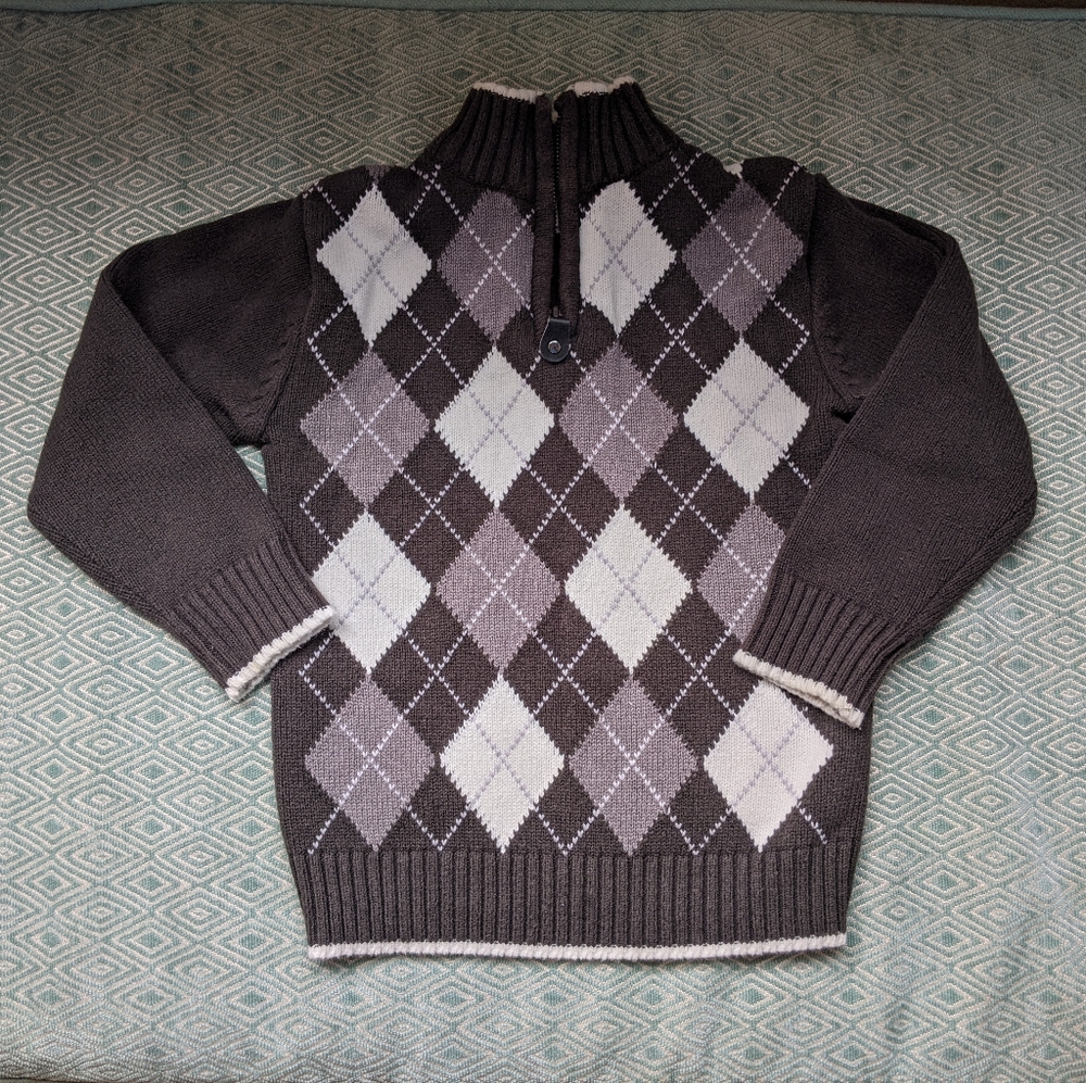 Children's Place Gray Argyle Sweater